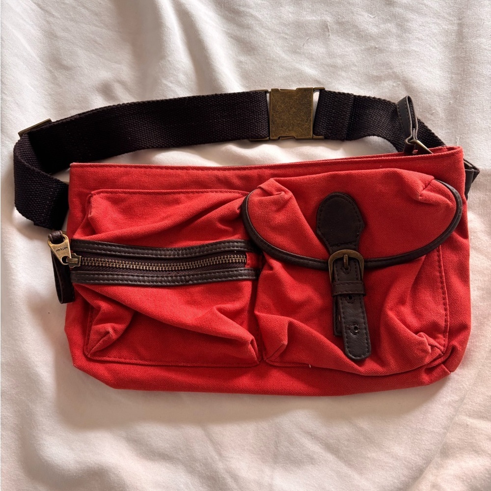 Matt & Nat Red and Black Travel Bag with Adjustable Strap